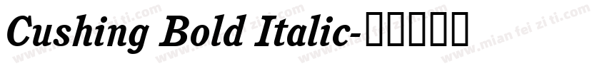 Cushing Bold Italic字体转换